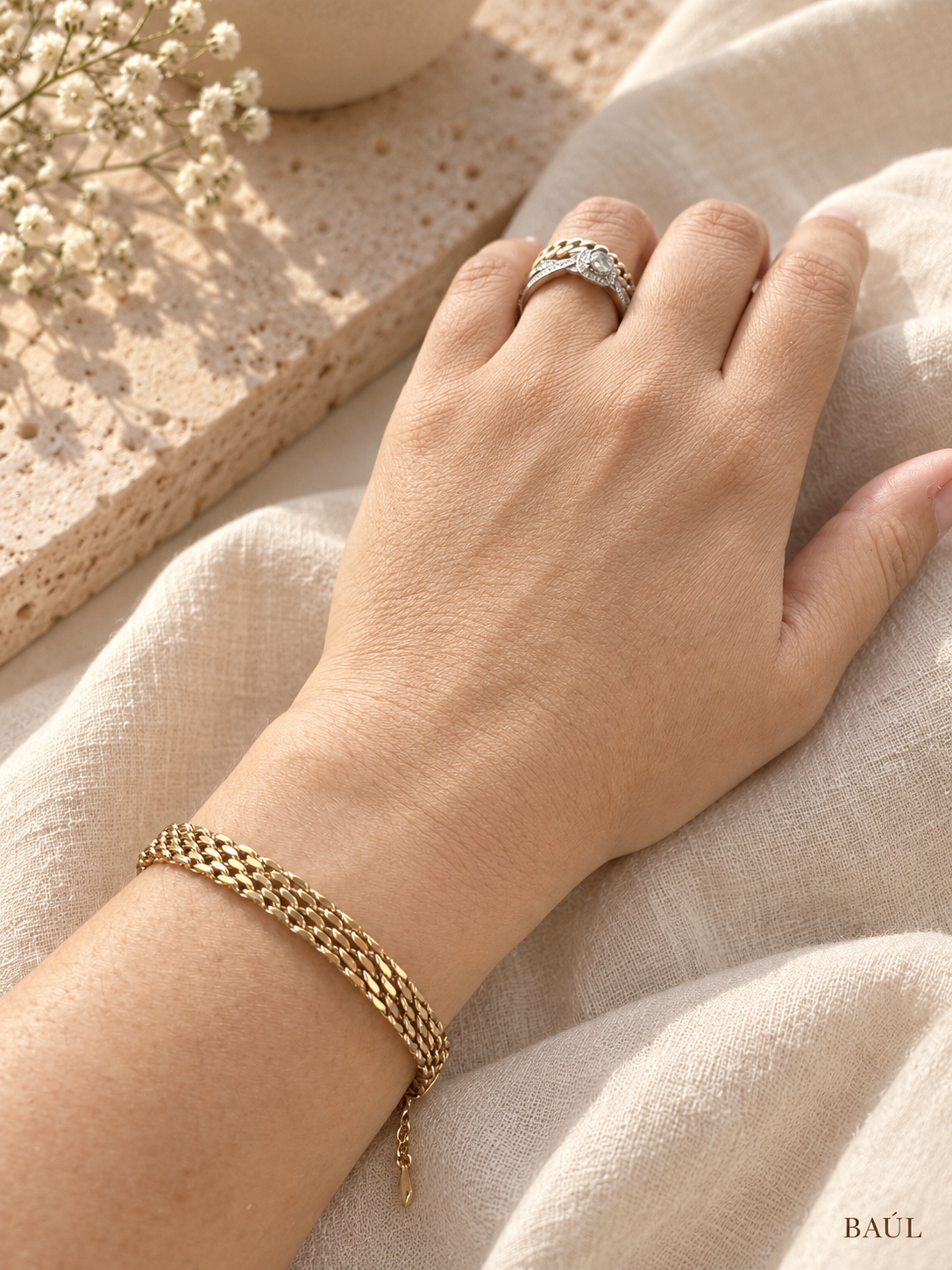 BAUL Golden Mesh Bracelet