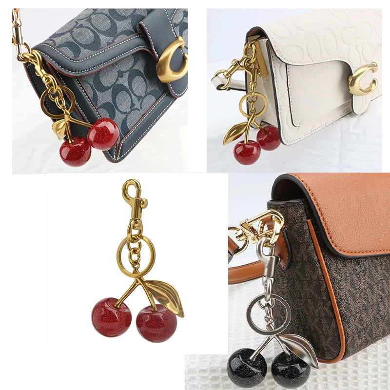 Cherry Charm Handbag Pendant Keychain